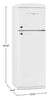 Unique Classic Retro 24" 11 Cu Ft. Top Freezer Refrigerator – Marshmallow White - UNQ-310L W TM | Réfrigérateur Classic Rétro d’Unique de 24 po et de 11 pi3 à congélateur supérieur - blanc guimauve - UNQ-310L W TM