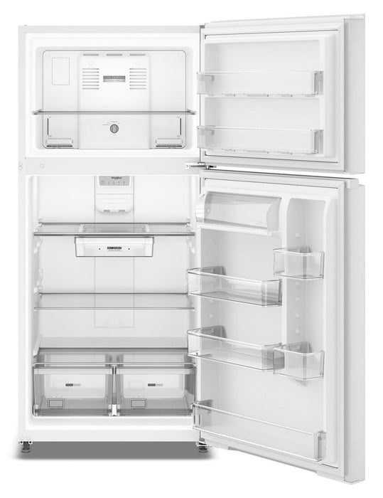 Whirlpool 29.5\" 19 Cu. Ft. Top Freezer Refrigerator – White - WRTX5419SW