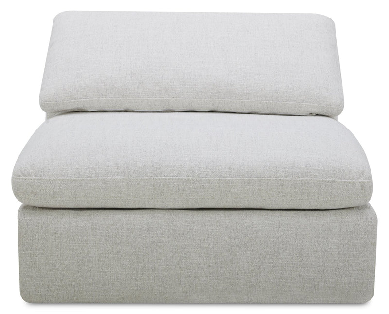 Sky Modular 44\" Fabric Armless Power Reclining Chair with Feather Down Cushions - Nathan Wheat