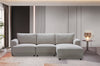 Voyage Modular 3-Piece Right-Facing Fabric Sectional with Removable Back Cushions – Taupe | Sofa sectionnel modulaire de droite Voyage 3 pièces en tissu avec coussins de dossier amovibles - taupe