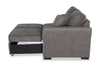 Made in Canada Legend 2-Piece Left-Facing Chenille Fabric Cuddler Sleeper Sectional - Pewter Brown | Sofa-lit sectionnel enveloppant de gauche Legend 2 pièces fabriqué au Canada en tissu de chenille - brun étain