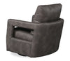 Ever 28" Swivel Leather-Like Fabric Accent Chair – Dark Brown  | Fauteuil d’appoint pivotant Ever de 28 po en tissu d’apparence cuir - brun foncé