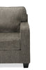 Made in Canada Lennox 35" Chenille Fabric Chair with Reversible Cushions and Track Arms - Grey | Fauteuil Lennox de 35 po fabriqué au Canada en tissu de chenille avec coussins réversibles et accoudoirs rectilignes - gris