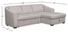 Envy 2-Piece Right-Facing Chenille Fabric Sleeper Sectional with Storage Chaise - Fog Grey | Sofa-lit sectionnel de droite Envy 2 pièces en tissu de chenille avec fauteuil long de rangement - gris brouillard