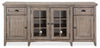 Wesley 70" Traditional TV Stand with Storage and Cable Management for TVs up to 75" - Dovetail Grey | Meuble pour téléviseur traditionnel Wesley de 70 po avec rangement et système de gestion des câbles
