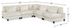 Lounge 5-Piece Chenille Armless Modular Sectional – Beige | Sofa sectionnel modulaire sans accoudoirs Lounge 5 pièces en chenille - beige