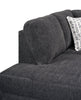 Made in Canada Morgan 3-Piece Left-Facing Chenille Fabric Wrap Sectional with Accent Pillows - Grey | Sofa sectionnel en U de gauche Morgan 3 pièces fabriqué au Canada en tissu de chenille avec coussins décoratifs - gris