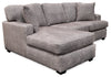 Made in Canada Luxe 2-Piece Left-Facing Fabric Sectional with Removable Cushions - Zaftig Dove Grey | Sofa sectionnel de gauche Luxe 3 pièces fabriqué au Canada en tissu avec coussins amovibles - gris colombe Zaftig