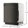 KitchenAid 24" 44 dBA Dishwasher with 360° Max Jets™ Third Rack – Black Ore - KDPS624SBE  | Lave-vaisselle KitchenAid de 24 po et de 44 dBA avec troisième panier 360° Max JetsMC - minerai noir - KDPS624SBE