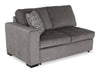 Made in Canada Legend 2-Piece Right-Facing Chenille Fabric Cuddler Sleeper Sectional - Pewter Brown | Sofa-lit sectionnel enveloppant de droite Legend 2 pièces fabriqué au Canada en tissu de chenille - brun étain