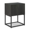 Fynn Bedside 1-Drawer Nightstand with Storage Shelf, 18"W x 25.75"H - Brown/Black | Table de nuit Fynn de 18 po (l) x 25,75 po (H) à 1 tiroir avec tablette de rangement - brune et noire