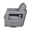 Ever 28" Swivel Leather-Like Fabric Accent Chair – Grey | Fauteuil d’appoint pivotant Ever de 28 po en tissu d’apparence cuir - gris