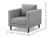 Metro 32" Fabric Chair with Tufted Seat Cushion and Reversible Back Cushion - Grey | Fauteuil Metro de 32 po en tissu avec coussin de siège capitonné et coussin de dossier réversible - gris