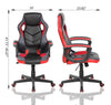 Velocity 24" Ergonomic Gaming Chair - Black & Red|Fauteuil de jeu ergonomique Velocity de 24 po - noir et rouge