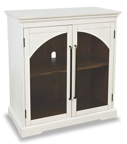 Twyla 33" Solid Wood Accent Cabinet  with Arched Doors - White