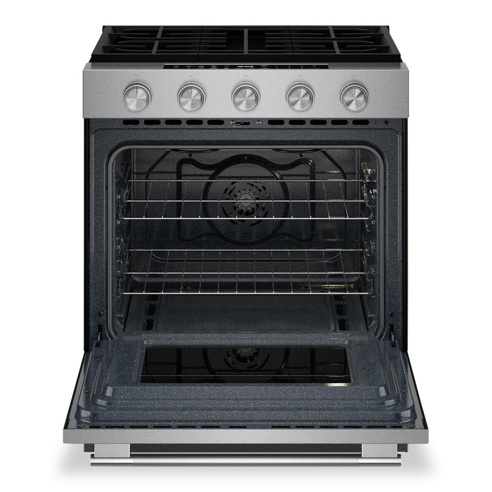 KitchenAid 30\" 5.0 Cu. Ft. Smart Slide-in Gas Range with Convection Modes - Fingerprint Resistant Stainless Steel - KSGS330SPS