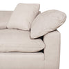 Eclipse Modular 8-Piece Linen-Look Fabric Sectional with Reversible Feather Down Cushions - Linen White | Sofa sectionnel modulaire Eclipse 8 pièces en tissu d’apparence lin avec coussins réversibles en duvet et plumes - blanc lin