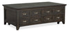 Hanson 50” Traditional Pine Lift Top Coffee Table with Storage and Casters - Graphite | Table à café traditionnelle Hanson de 50 po en pin avec dessus relevable - graphite