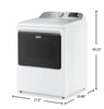 Maytag 7.4 Cu. Ft. Electric Dryer - White - YMED6205RW | Sécheuse électrique Maytag de 7,4 pi³ - blanche - YMED6205RW