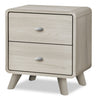 Cami 6pc Bedroom Set with Bed, Dresser, Mirror & Nightstand, Mid-Century Modern, Grey Oak - Queen Size | Ensemble de chambre à coucher de style moderne du milieu du 20e siècle Cami 6 pièces en chêne gris avec lit, commode - format grand lit