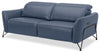 Riviera Top-Grain Genuine Leather Power Reclining Sofa - Blue | Sofa à inclinaison électrique Riviera en cuir véritable de qualité supérieure - bleu