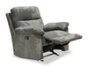 Made in Canada Oliver 40" Chenille Fabric Glider Reclining Chair - Addison Pewter Grey | Fauteuil coulissant inclinable Oliver de 40 po fabriqué au Canada en tissu de chenille - gris étain Addison