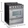 Classic Off-Grid by Unique 30" 3.9 Cu. Ft. Propane Range with Battery Ignition - UGP-30G OF2 S/S  | Cuisinière au gaz propane hors réseau classique Unique de 30 po et de 3,9 pi3 avec allumage à pile - UGP-30G OF2 S/S  | UGP30GSS