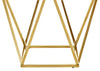 Amanda 21.5" Modern Square End Table - White Marble Top with Gold Metal Base | Table de bout carrée moderne Amanda de 21,5 po - dessus en marbre blanc avec base en métal doré