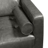Edge 2-Piece Left-Facing Genuine Leather Sectional with Wood Legs and Removable Back Cushions - Grey | Sofa sectionnel de gauche Edge 2 pièces en cuir véritable avec pattes en bois et coussins de dossier amovibles - gris