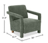 Demi 30" Linen-Look Accent Chair – Green | Fauteuil d’appoint Demi de 30 po d’apparence lin - vert