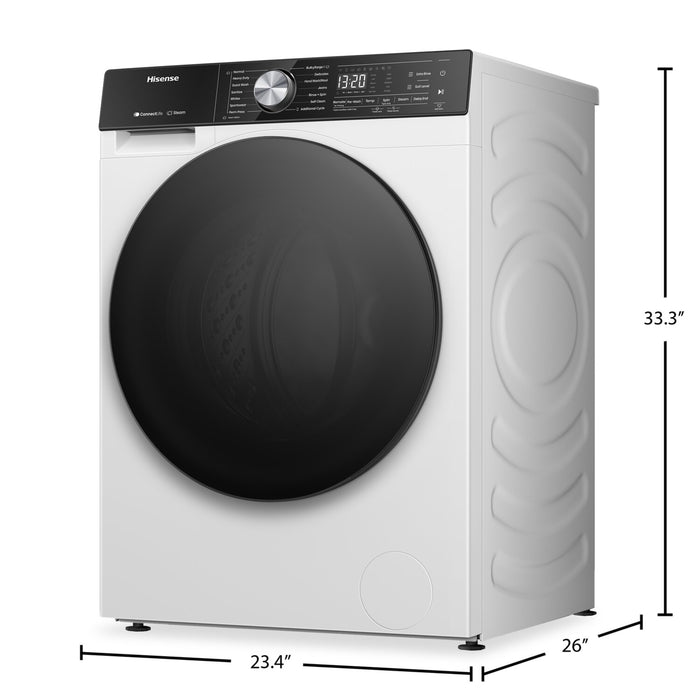 Hisense 24\" 3.1 Cu. Ft. Front Load Washer with Steam Wash - White - WF5S2845BW