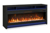 Blazen 64" Electric Fireplace TV Stand with Storage for TVs up to 70" - Black | Meuble pour téléviseur Blazen de 64 po avec foyer électrique et rangement, pour téléviseurs jusqu’à 70 po - noir