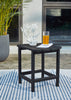 Bask Outdoor Patio End Table - 15"W, High Density Plastic, UV & Weather Resistant - Black | Table de bout Bask 15 po (L) pour la terrasse à l’extérieur, plastique haute densité, résistant aux rayons UV et aux intempéries - noire