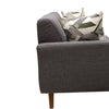 Kort & Co. Freeman 80” Linen-Look Fabric Condo Size Sofa with Wood Legs - Charcoal Grey | Sofa Freeman de Kort & Co. de 80 po de format condo en tissu d’apparence lin avec base et pattes en bois - gris anthracite
