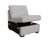 Vault 7-Piece Sectional with Five Storage Chairs and Storage USB Console - Grey | Sofa sectionnel Vault 7 pièces avec 5 fauteuils de rangement et console de rangement avec USB - gris