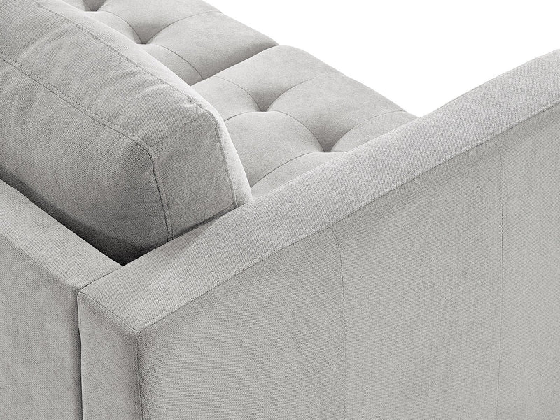Metro 57\" Fabric Loveseat with Tufted Seat Cushions and Reversible Back Cushions - Neutral