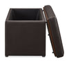 Edmonton 32" Faux Leather Storage Ottoman - Espresso | Pouf de rangement Edmonton de 32 po en similicuir - espresso