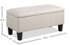 James 39.25" Faux Leather Storage Ottoman - Beige | Pouf de rangement James de 39,25 po en similicuir - beige