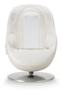 LG 29.6" Leather-Look Fabric Reclining Massage Chair with Matching Ottoman - Beige | Fauteuil de massage inclinable LG de 29,6 po en tissu d’apparence cuir avec pouf assorti - beige