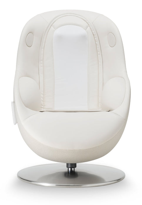 LG 29.6\" Leather-Look Fabric Reclining Massage Chair with Matching Ottoman - Beige
