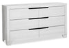 Elite 5pc Bedroom Set with Bed, Dresser & Mirror, LED, Modern, White - Queen Size | Ensemble de chambre à coucher moderne Elite blanc 5 pièces avec lit, commode, miroir et éclairage à DEL - format grand lit