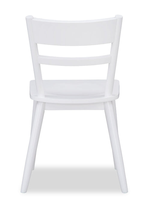 Remi Dining Chair with Curved Ladder-Back - White