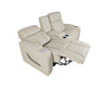 Zen 75.5" Leather-Look Fabric Power Reclining Massage Loveseat with Refrigerator Console - Apricot | Causeuse de massage à inclinaison électrique Zen de 75,5 po en tissu d’apparence cuir avec console réfrigérée - abricot