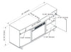 Ignatius Modern 3-Piece Entertainment Centre with Electric Fireplace and Storage for TVs up to 70"- White | Meuble audio-vidéo moderne Ignatius 3 pièces avec foyer électrique et rangement pour téléviseurs jusqu’à 70 po - blanc