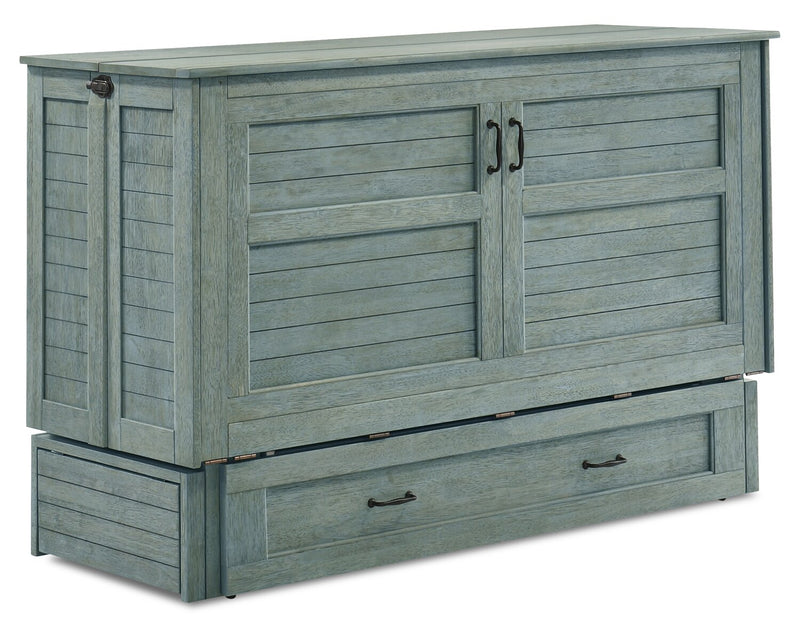 Parker Cabinet Bed, Blue - Queen Size