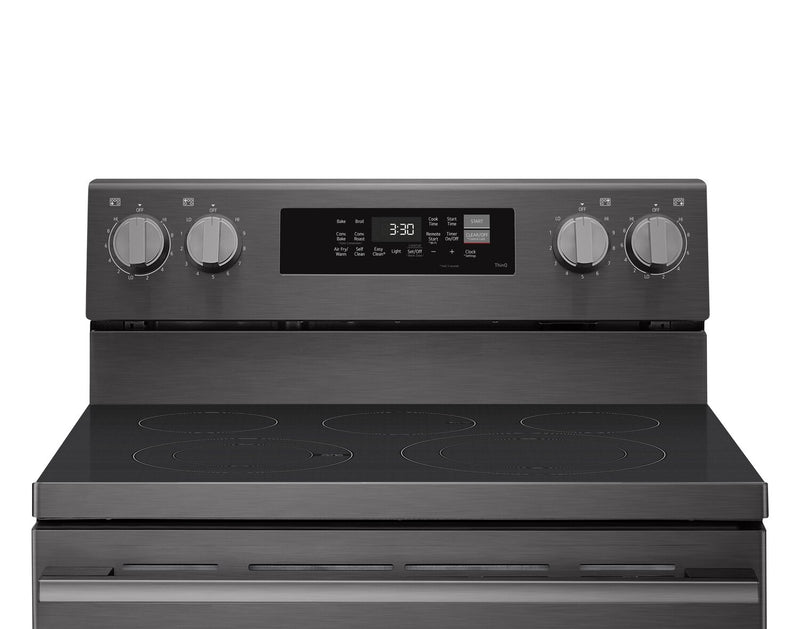 LG 6.3 Cu. Ft. Smart Electric Range with Air Fry - Black Stainless Steel - LREN6323ZE