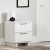 Everley Bedside  2-Drawer Nightstand with USB Port, 19.5"W - White | Table de nuit Everley de 19,5 po (L) à 2 tiroirs avec port USB - blanche