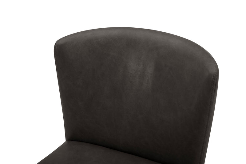 Arlo Counter-Height Stool with Vegan Leather Fabric, 26\"H - Charcoal