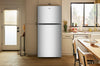 Whirlpool 29.5" 19 Cu. Ft. Top Freezer Refrigerator – Fingerprint Resistant Stainless Steel - WRTX5419SZ  | Réfrigérateur Whirlpool de 19 pi³ et de 29,5 po à congélateur supérieur - acier inoxydable résistant aux traces de doigts - WRTX5419SZ
