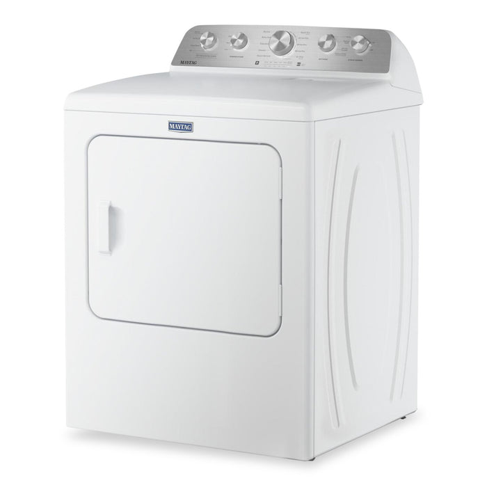 Maytag 5.5 Cu Ft. Top Load Impeller Washer with Pet Pro Option and 7.0 Cu Ft. Gas Dryer – White